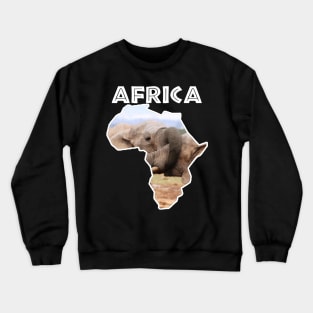 African Wildlife Continent Elephant Trunks Crewneck Sweatshirt